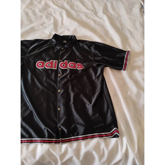 Adidas Warm Up Shirt Mens XL Snap Button Y2K - Picture 2 of 11